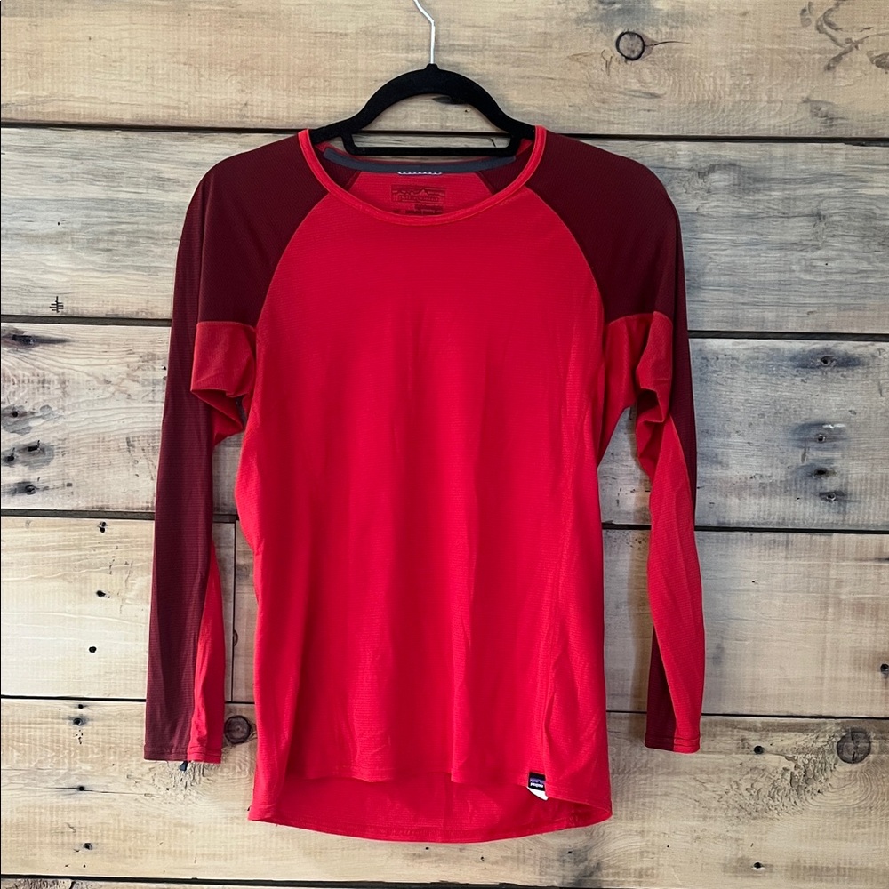 Patagonia Capilene Long Sleeve Top - Two tone red